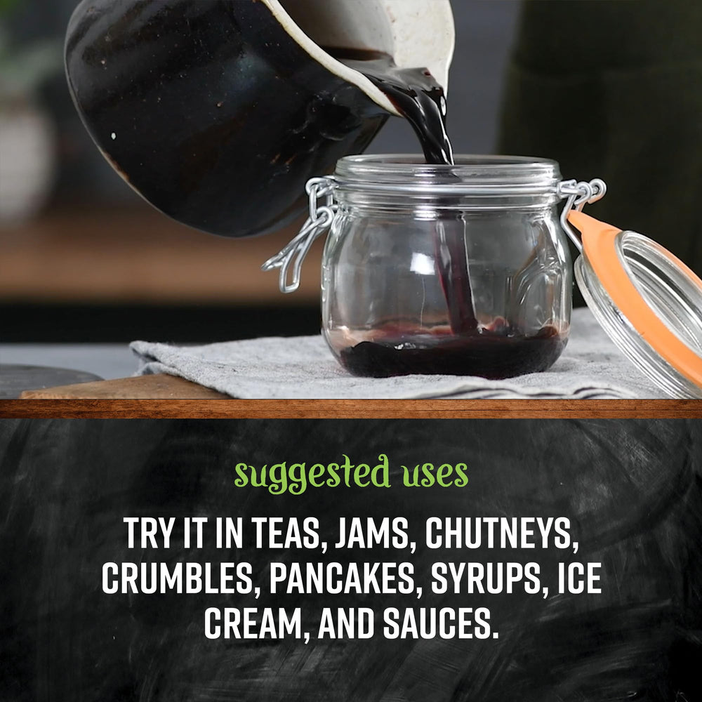 Preparing jam or syrup with Frontier Co-op elderberries