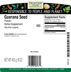 Frontier Co-op Guarana Powder fine grind texture ideal for smoothies