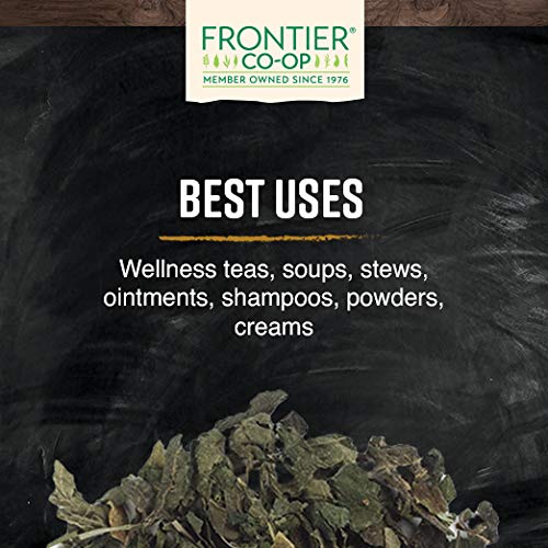Frontier Co-op resealable bag keeps nettle leaf fresh and accessible.