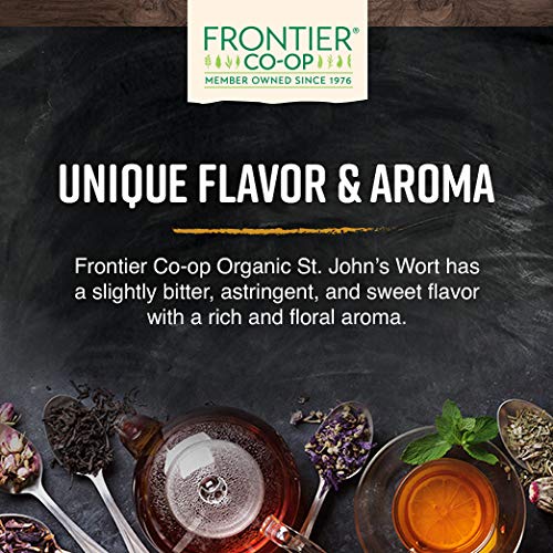 Frontier Co-op Saint John's Wort from Bulgarian origin noted on packaging.