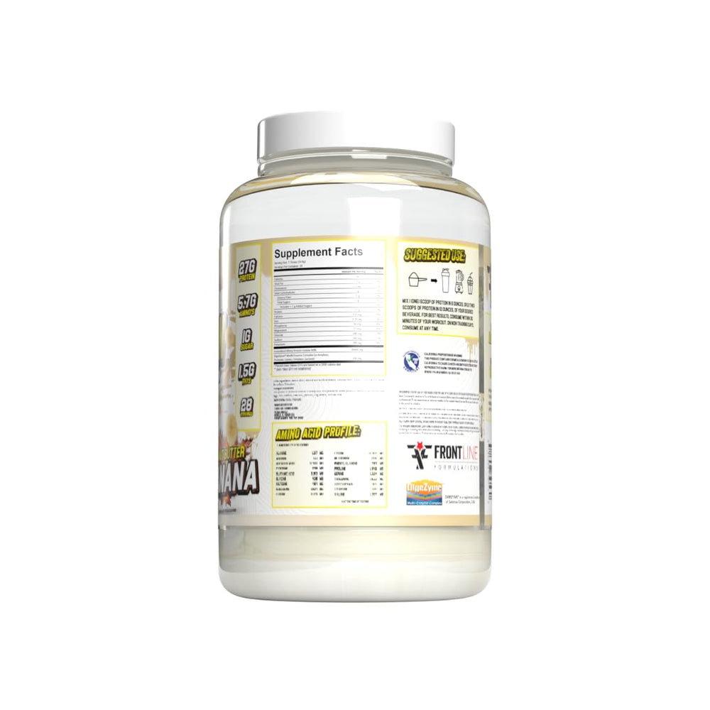 Frontline Formulations Isolean tub back nutrition panel for transparent ingredients