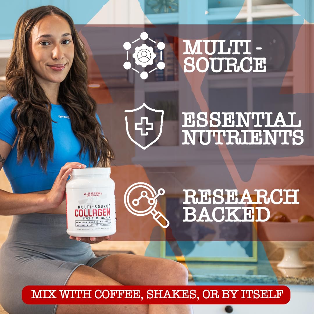 Frontline Formulations collagen dissolving in a glass of caramel mocha latte for easy daily use.