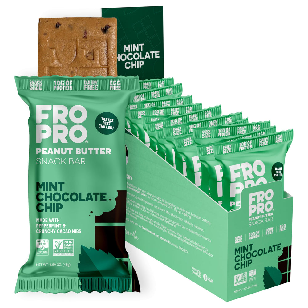 FROPRO Mint bars front packaging—grab-and-go protein snack
