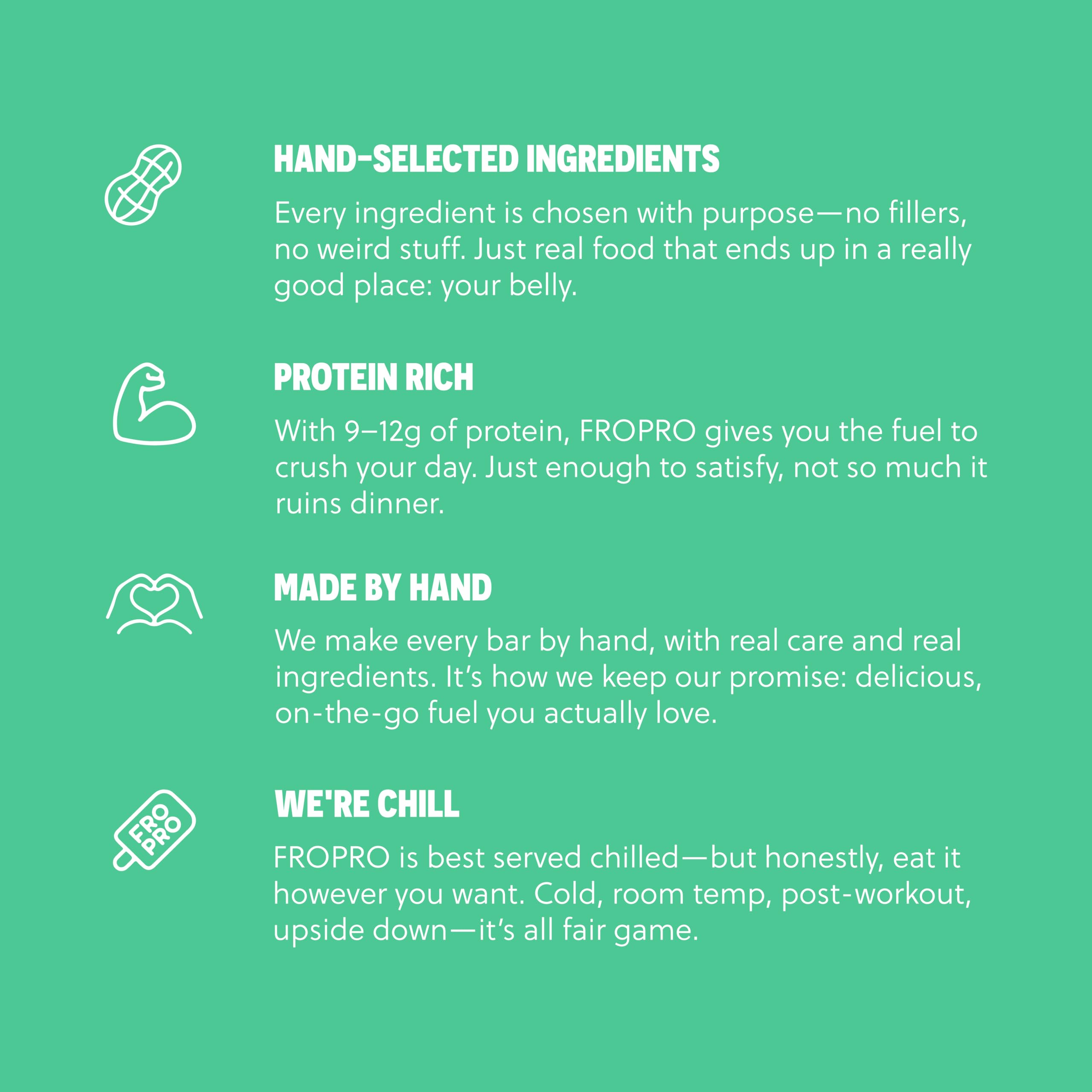 FROPRO Mint bars ready-to-eat on the go in a bag
