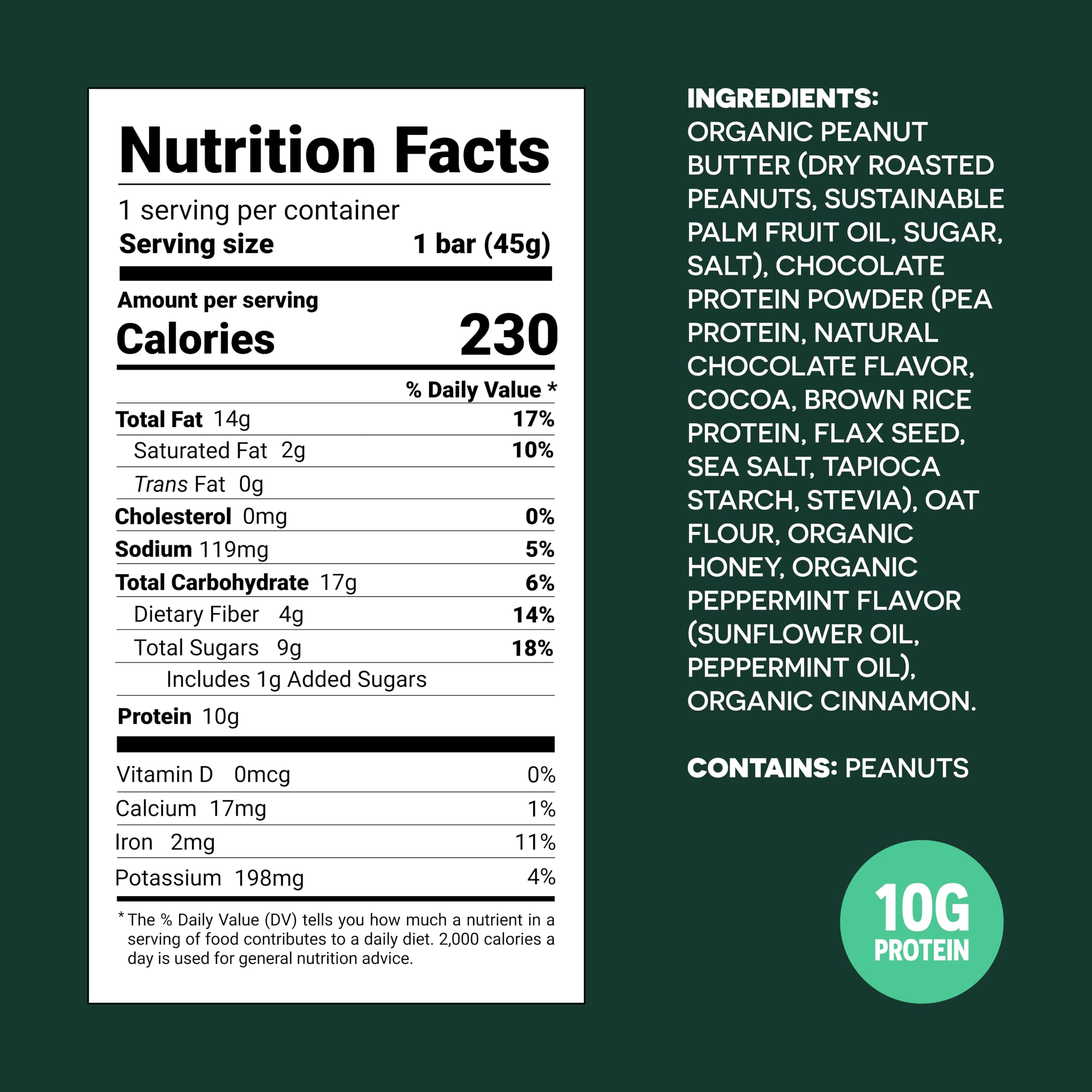 Close-up of FROPRO Mint bars texture—protein bite