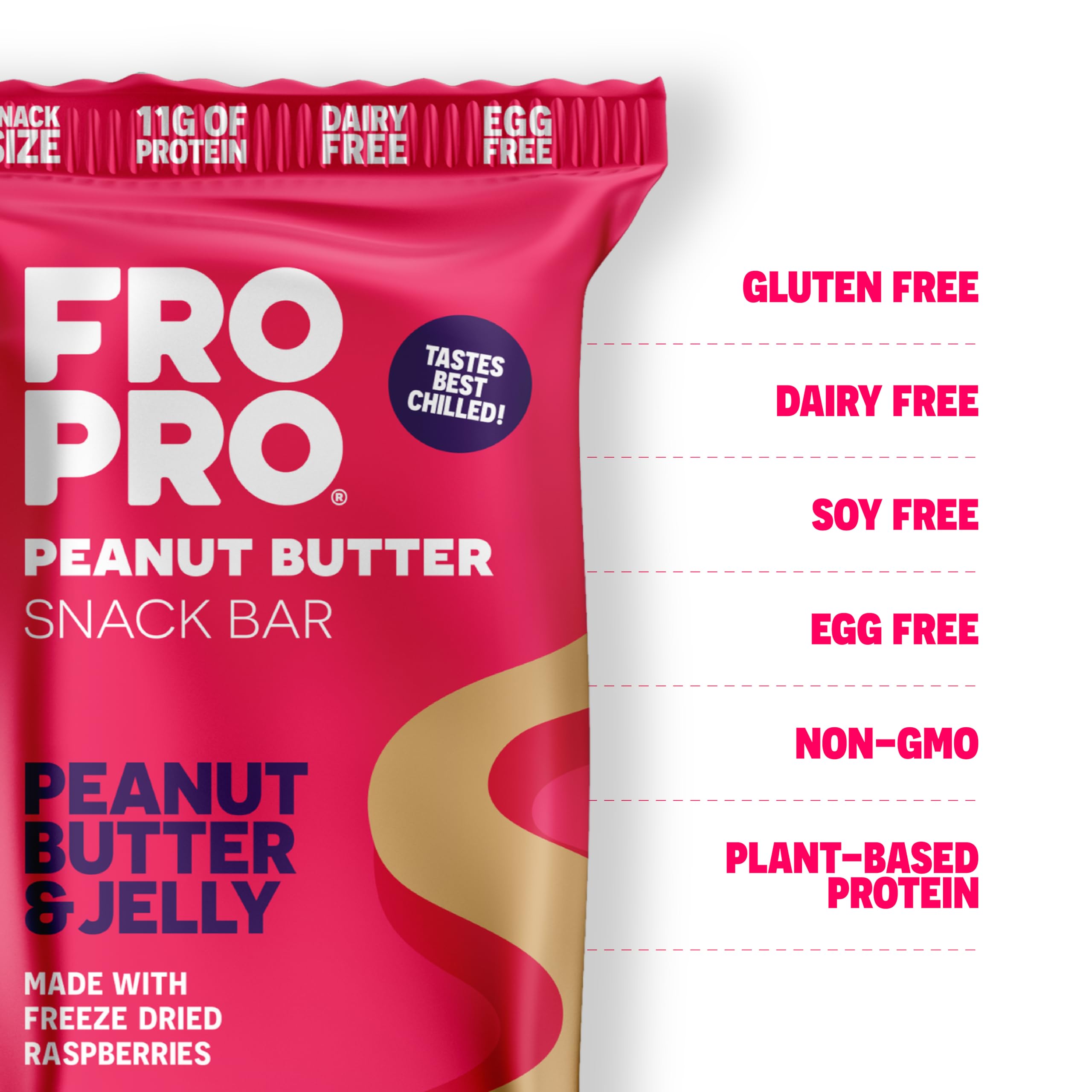 FROPRO PB&J bar packaging 12-pack for travel-friendly snacking