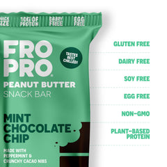 Close-up of FROPRO Mint bar texture and bite