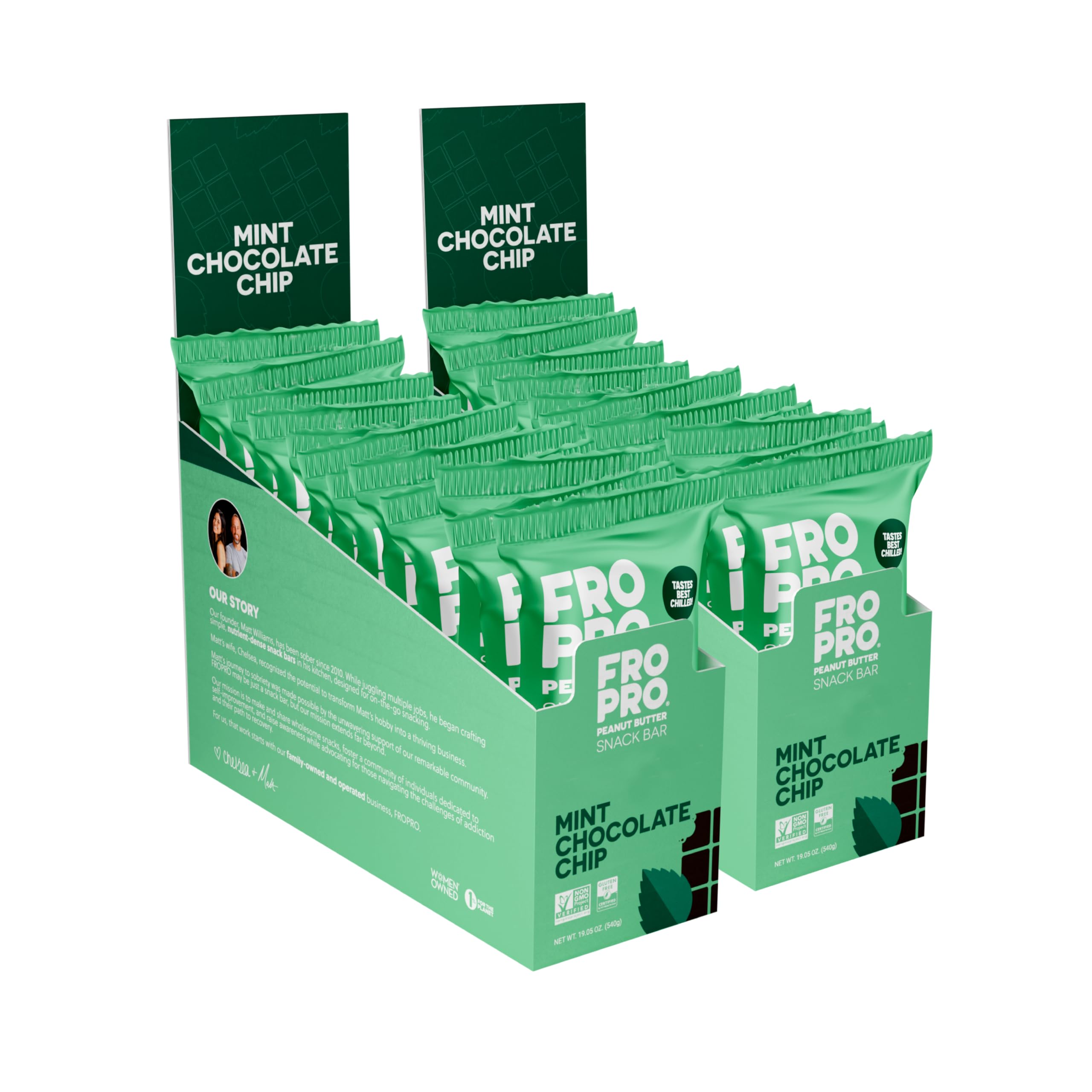 FROPRO Mint bar pack in a sleeve, ideal for on-the-go snacking