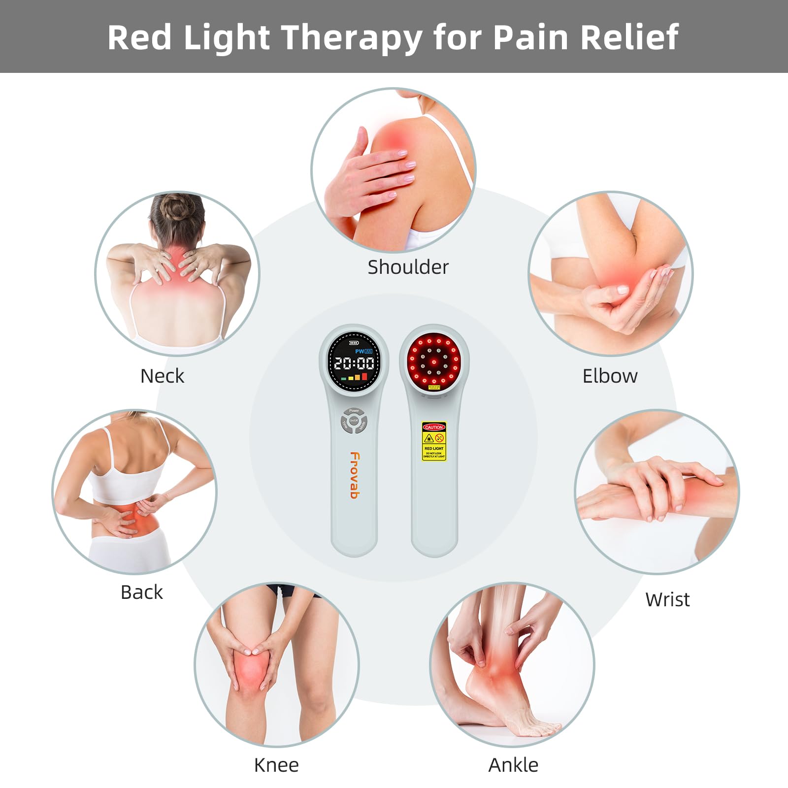 Frovab portable red light device with built in rechargeable battery