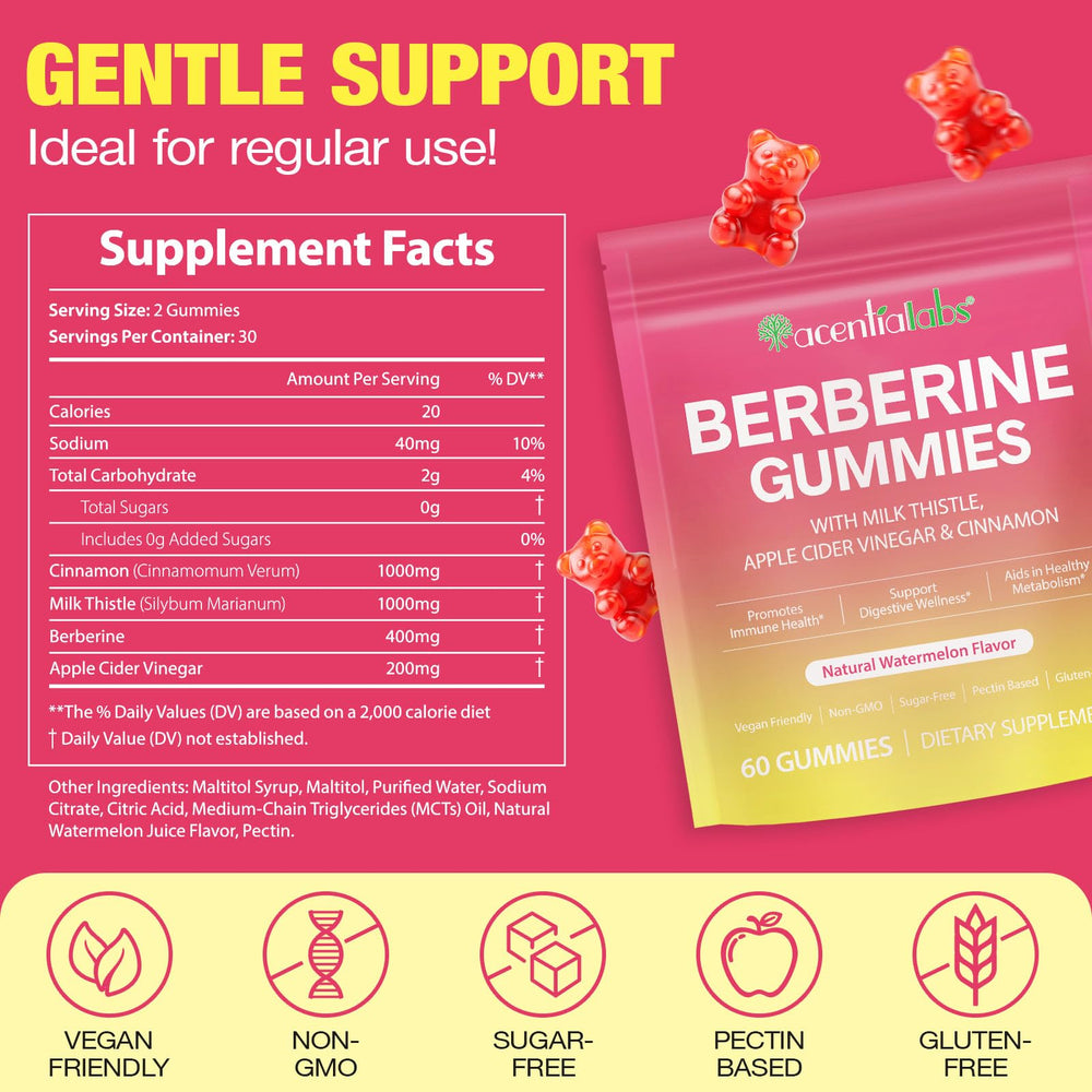 Frovetani Berberine Gummies 60 gummies for a 30-day regimen