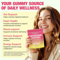 Frovetani Berberine Gummies close-up emphasizing natural watermelon flavor and sugar-free design for daily wellness