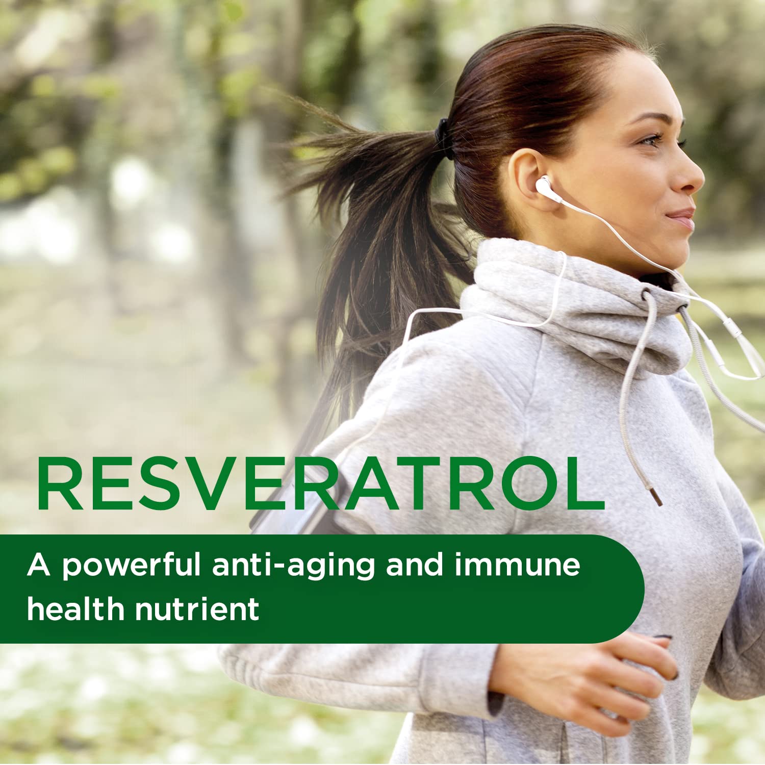 Emerald Labs Resveratrol label highlights ingredients and gluten-free, magnesium-stearate-free formula.