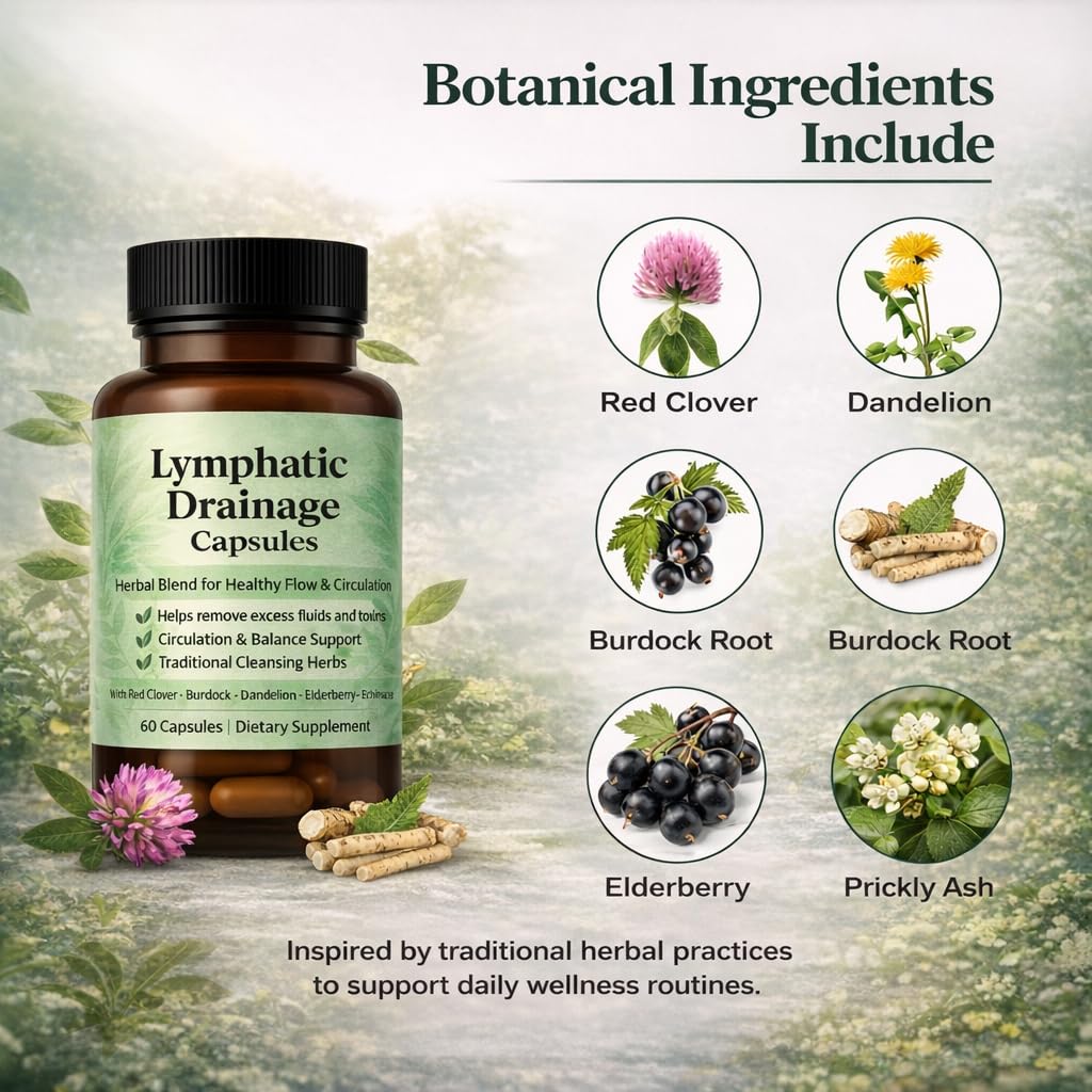 FSSGXX blend of red clover, burdock, and prickly ash visual for plant-based wellness.