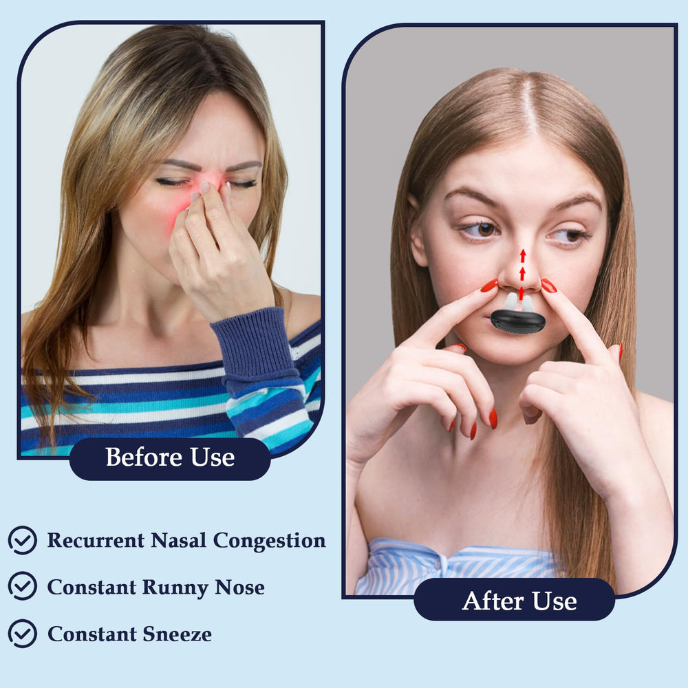 FTBUEM Red Light Nasal Therapy Device close-up glow highlights soothing treatment.