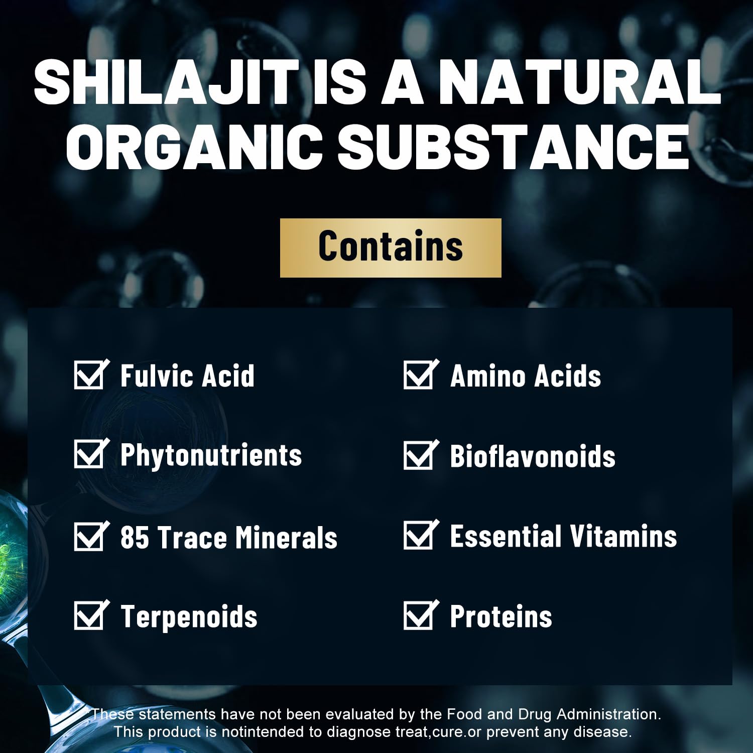 Fubienfit Shilajit Capsules bottle back with usage directions