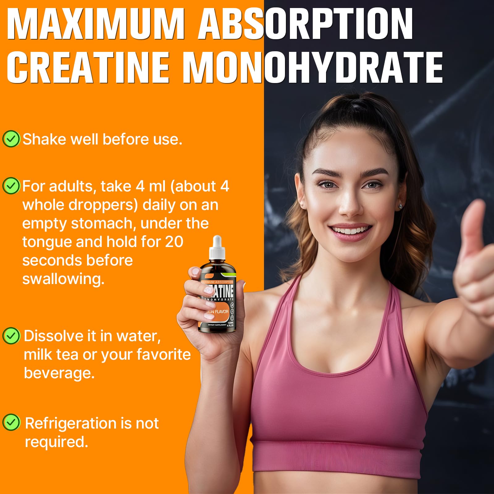 Fubkerm Creatine Liquid Glute Action visual suggesting glute support potential