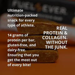 Fuel 4 Ever gluten-free, dairy-free bar ingredient list.
