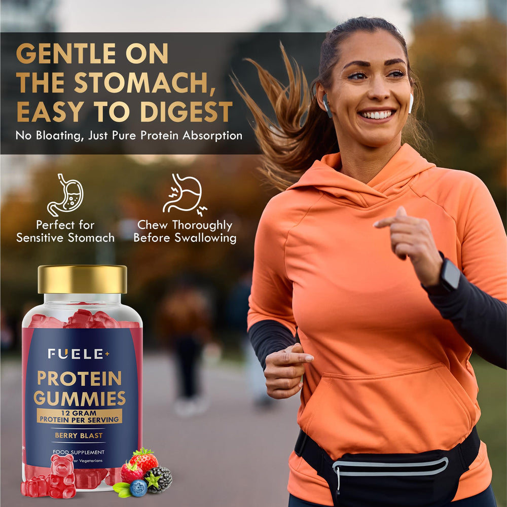 Gummies next to workout gear suggesting post-workout recovery support.