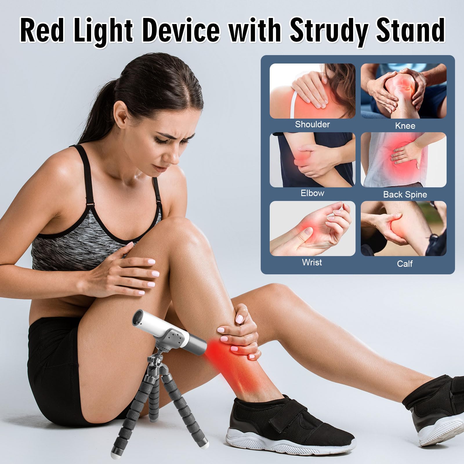 FUIART Red Light Therapy Torch pulse mode in action for controlled energy delivery.