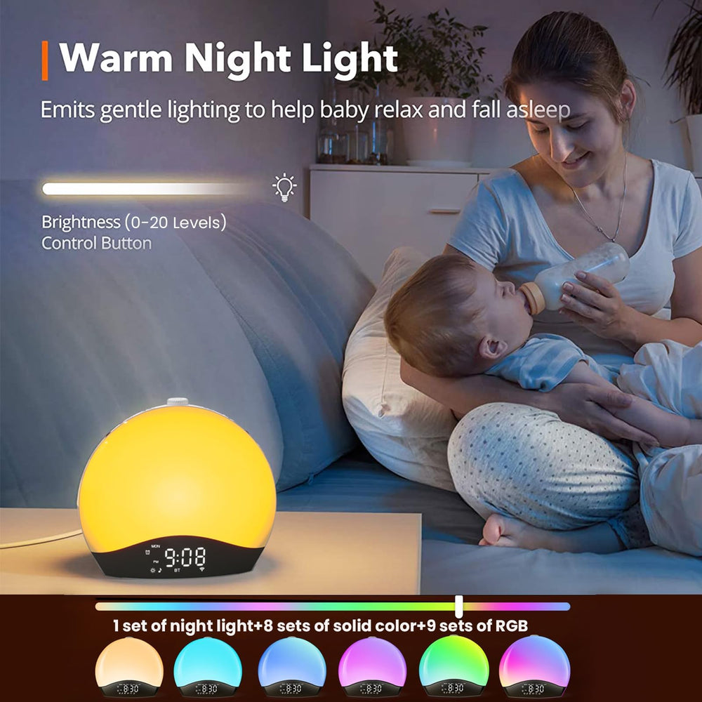 Fujinyi night lights showing 17 color options in use