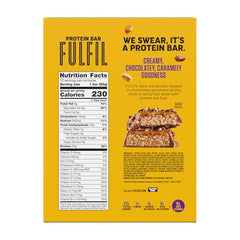 Fulfil Bar in pack display, gluten-free snack with 20g protein for on-the-go energy