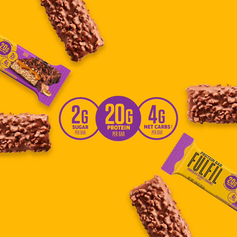 Fulfil Bar peanut pieces close-up, highlighting real peanuts and snack-ready crunch