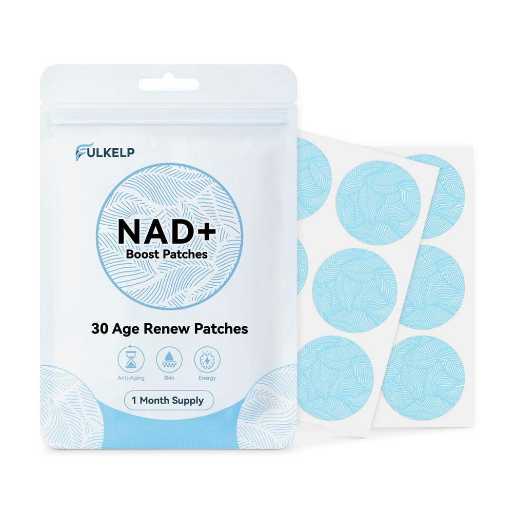 FulKelp NAD Patch displaying easy peel and apply to clean skin for a simple daily routine