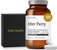 Fuller Health After Party DHM capsules bottle for a refreshed morning