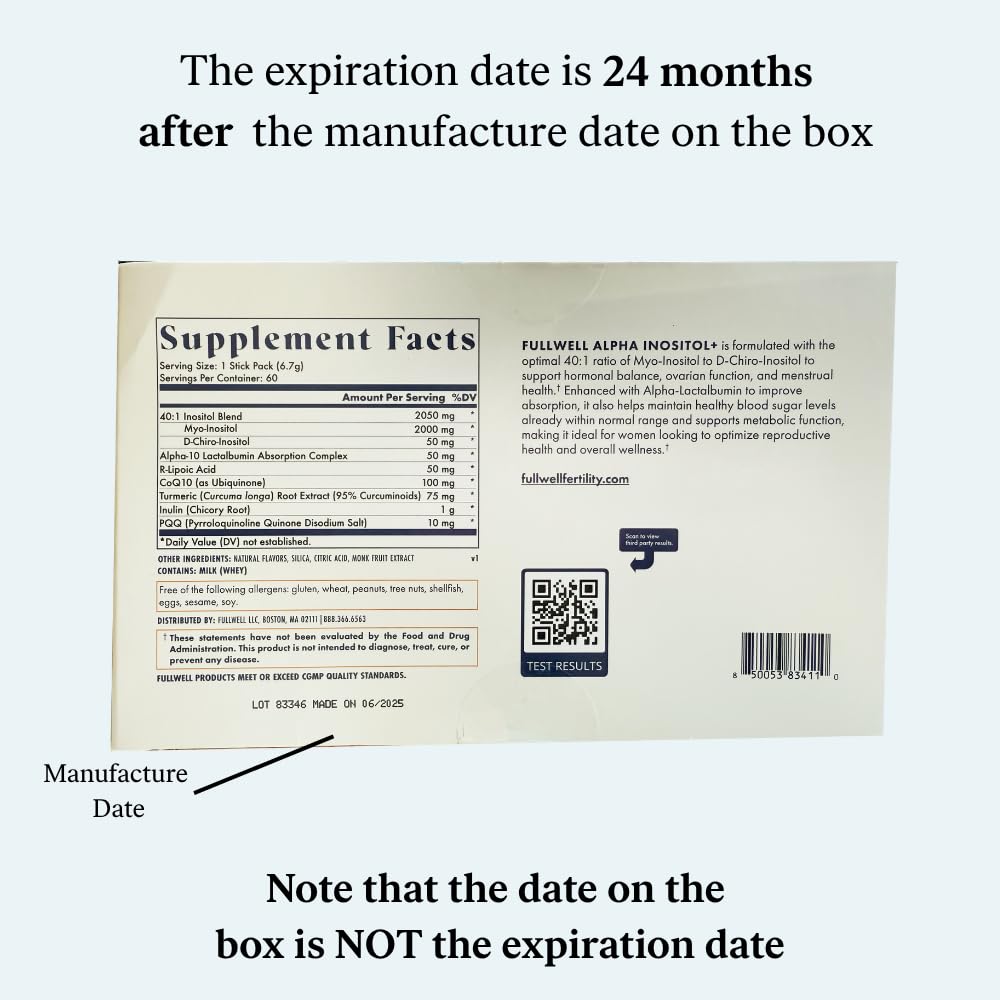 FullWell Alpha Inositol+ made in USA seal indicating quality production.