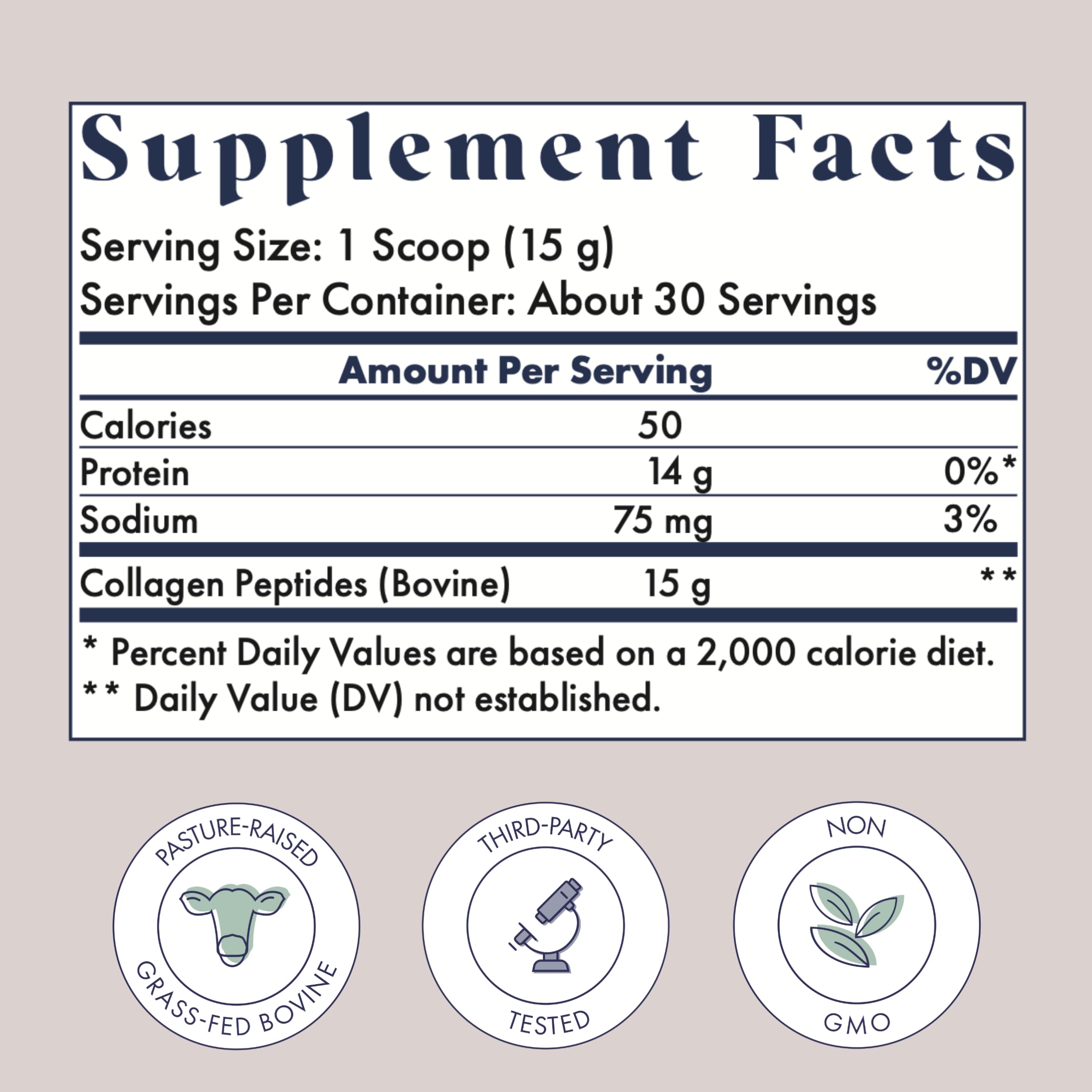 FullWell collagen peptides scoop 15g: precise serving for daily routines.