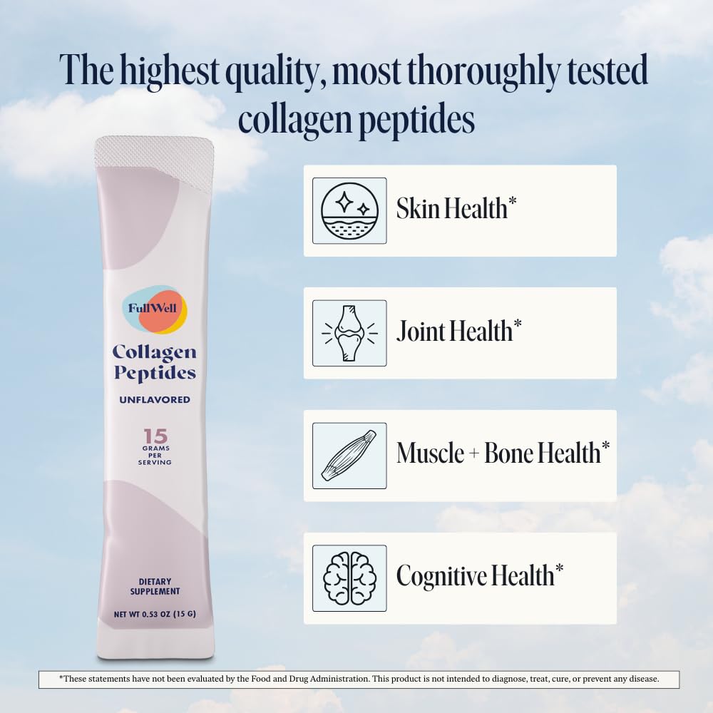 FullWell hydrolyzed collagen stick dissolving in water for easy daily use