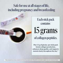 FullWell collagen sticks on the go beside a bottle for portability