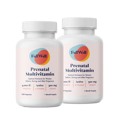 FullWell Prenatal bottle pour for easy daily intake.