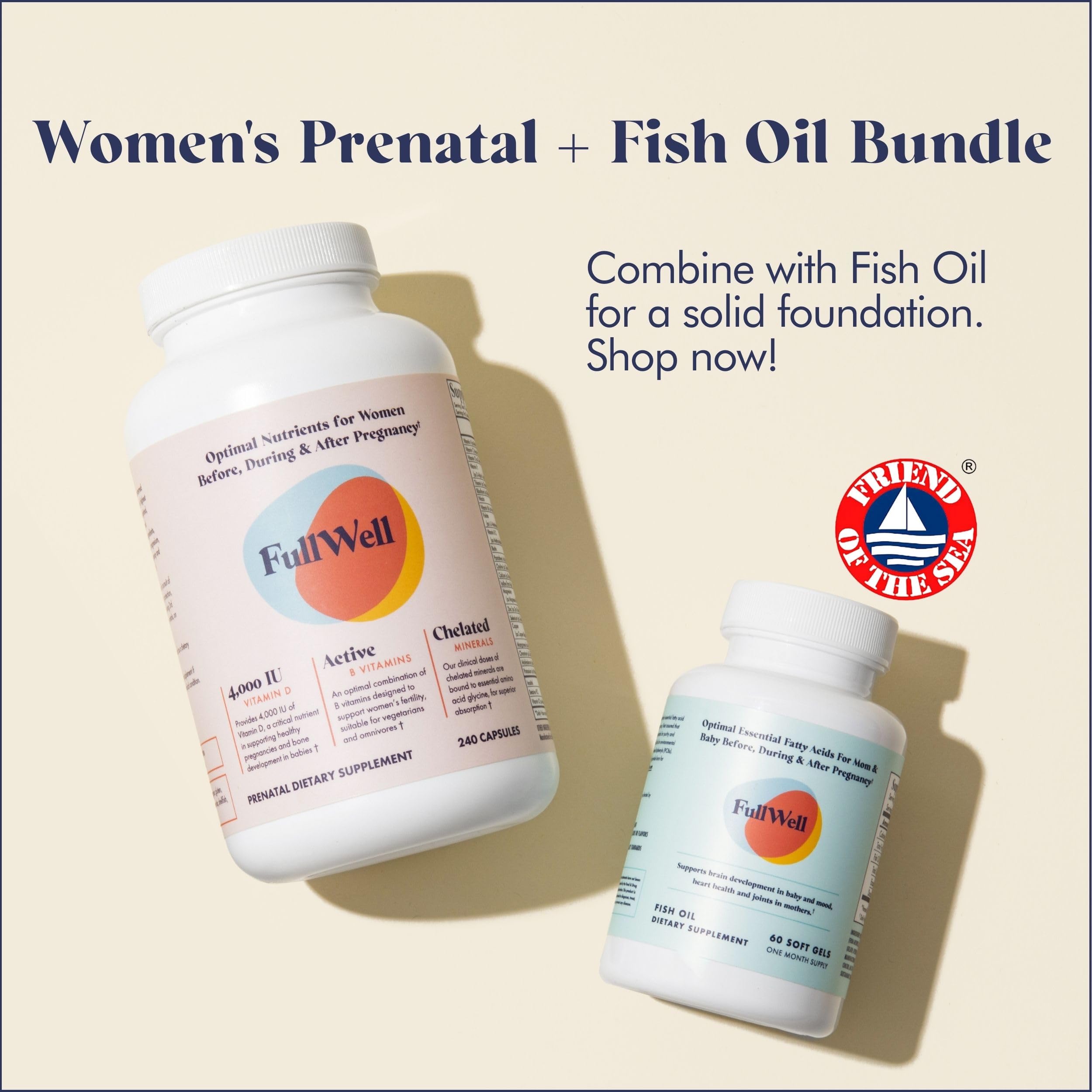 FullWell Prenatal on shelf signaling trusted, fresh vitamins.