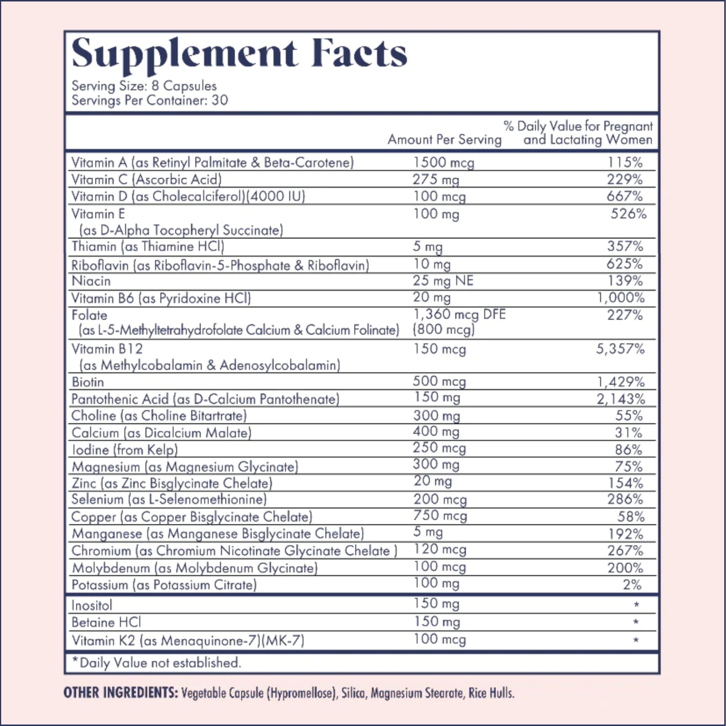 Close-up of FullWell Prenatal Lemon + DHA capsules highlighting omega-3 content.