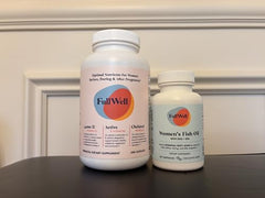 FullWell Prenatal Vitamin + DHA label shows ingredient clarity and essential vitamin coverage.