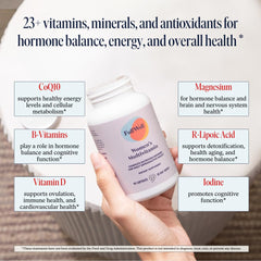 Morning routine with FullWell vitamins at breakfast.