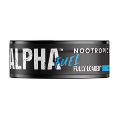 Can of Fully Loaded Bullseye Alpha Fuel Mint displayed on desk for quick focus