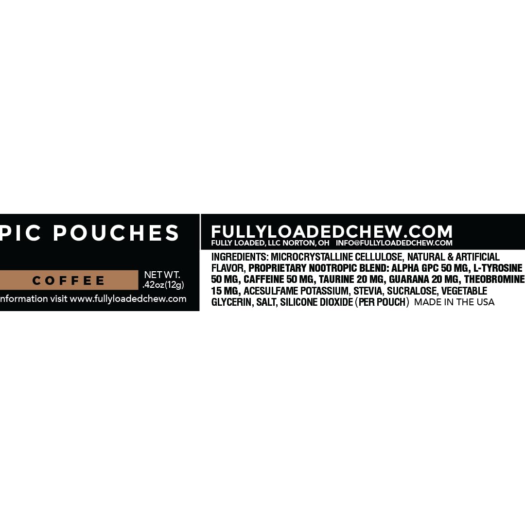 Fully Loaded Alpha Fuel pouch between cheek and gum for fast energy.