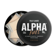 Fully Loaded Alpha Fuel pouch flavor close-up with bright, refreshing taste.