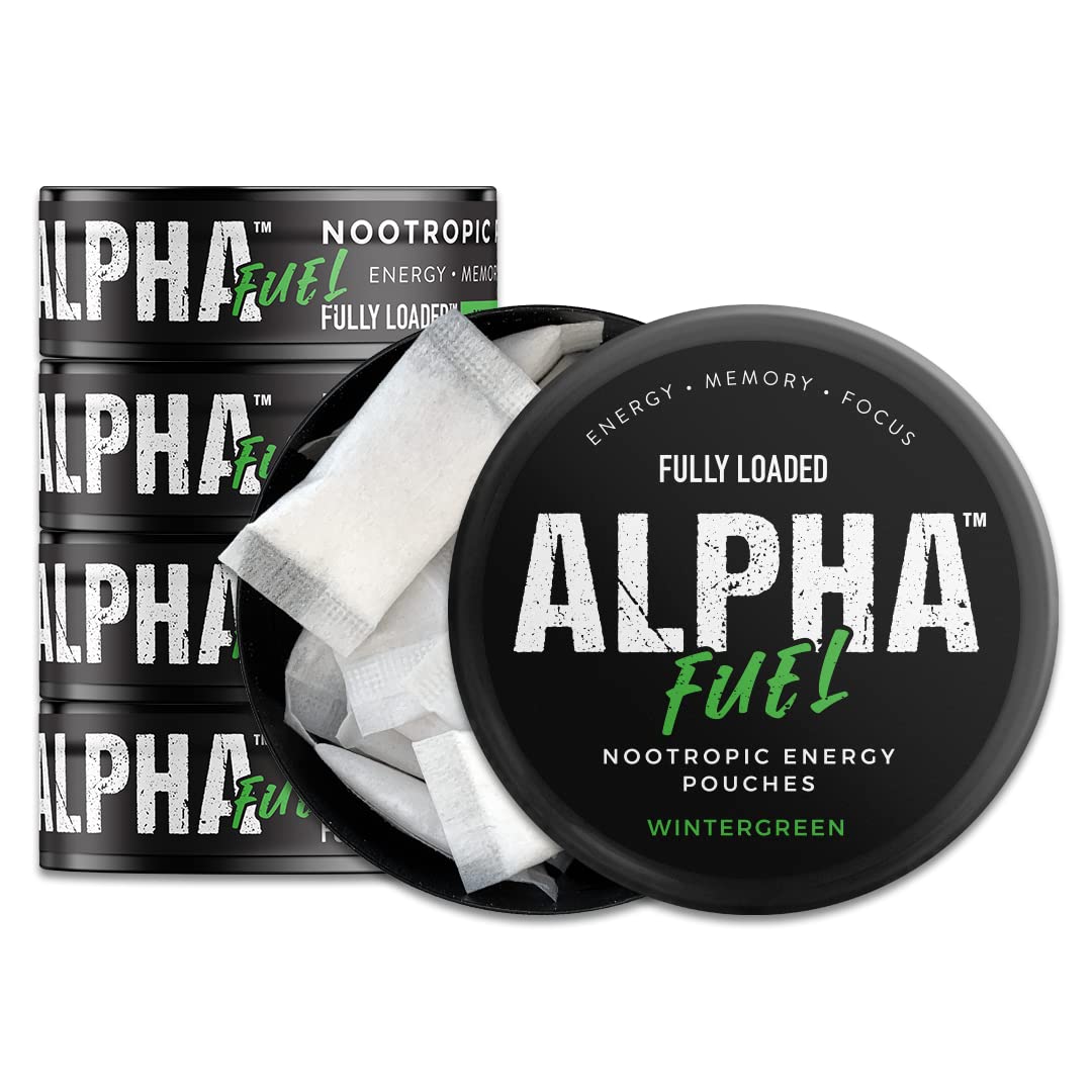 Fully Loaded Bullseye Alpha Fuel pouch in wintergreen flavor for quick, discreet energy.