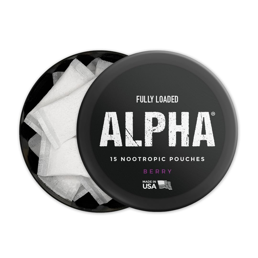 Fully Loaded Bullseye Alpha Pouches Berry label-closeup — premium look and trust