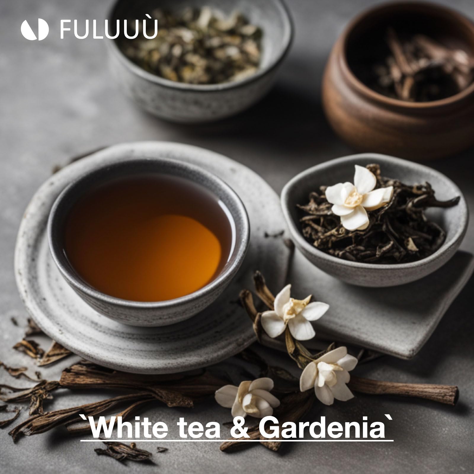 FULUUU Gardenia candle in silver jar shows an elegant design for calm evenings.