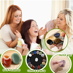 Fumete clear quartz worry stone for clarity and soothing touch