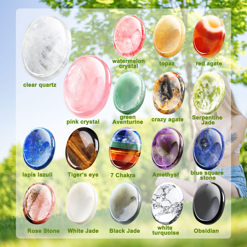 Fumete thumb worry stone in lapis lazuli for deep focus during meditation