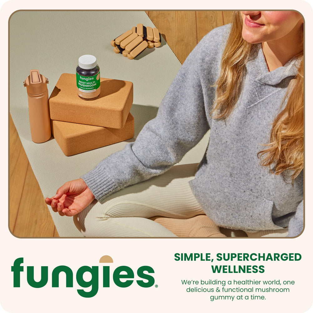 Gluten-free certificate badge on Fungies packaging for dietary compatibility.