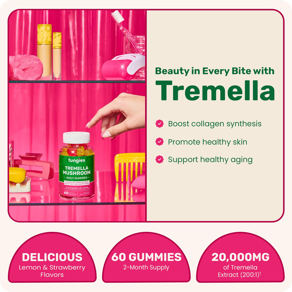 Close-up of Fungies Tremella Gummies showing chewy texture and natural flavors.