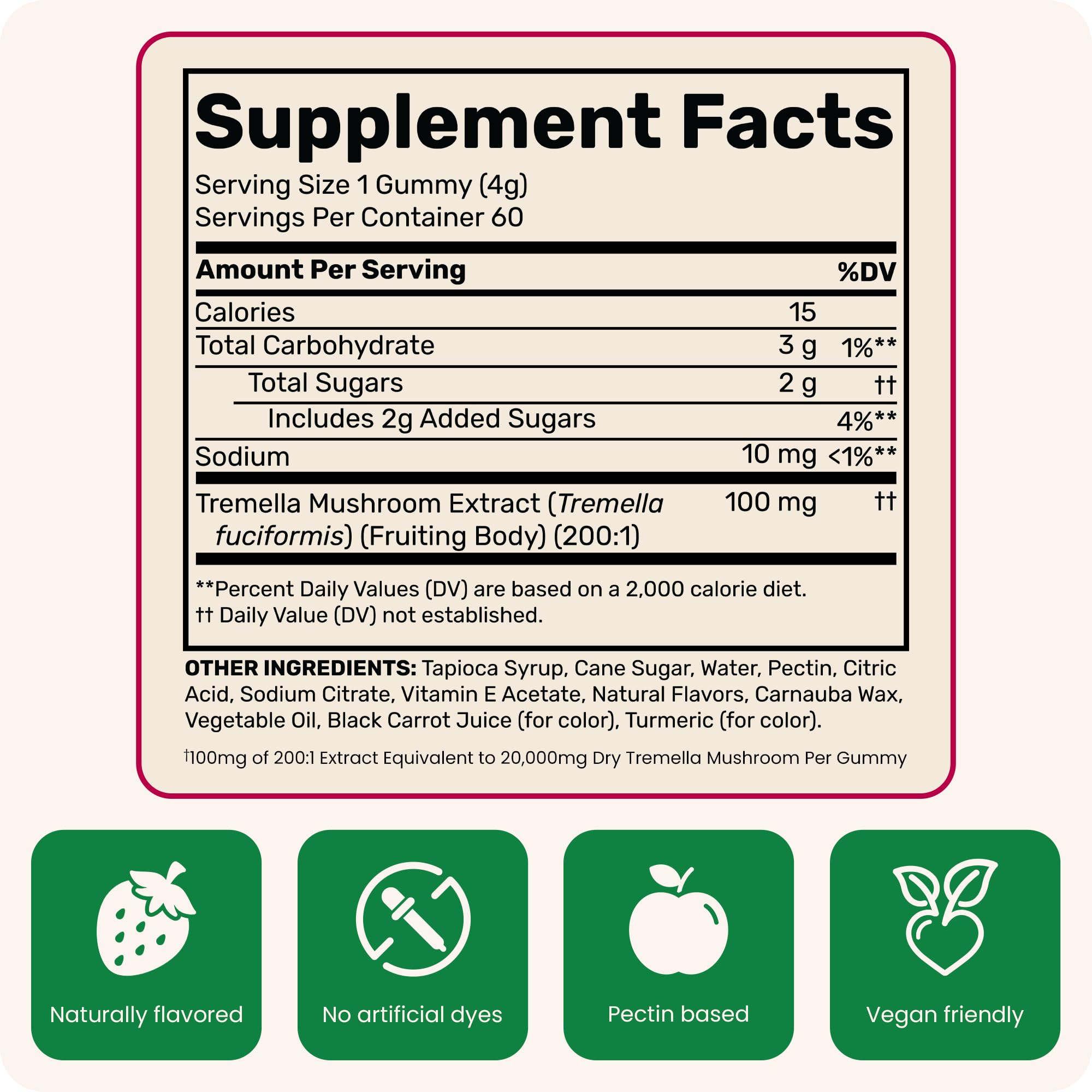 Fungies Tremella Gummies strawberry flavor for a refreshing snack during routines.