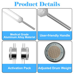 Funnydin 384Hz tuning fork used during yoga for calm energy.