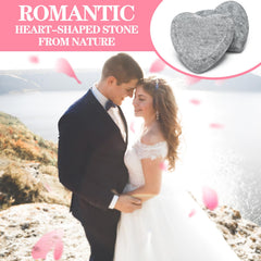 Funnymoom heart rock centerpiece suitable for wedding reception tables.